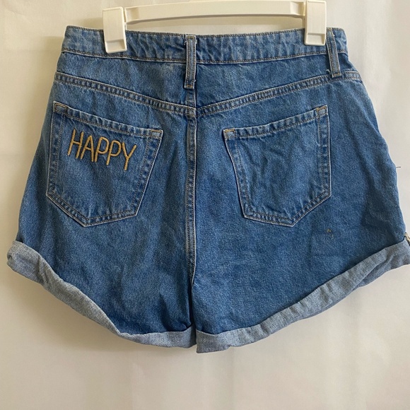 High Waisted Embroidered Wild Fable Denim Shirts Size 10 - Picture 3 of 7